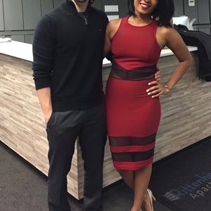 Burgundy Bodycon Dress